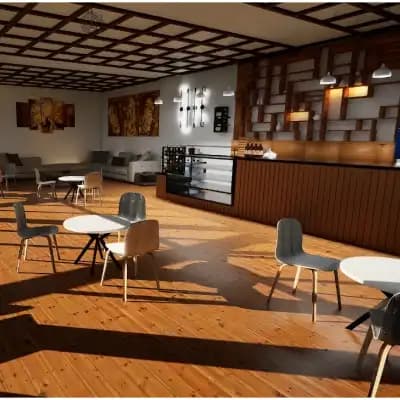 Photorealistic Restaurant Interior – 3D Design & Visualization